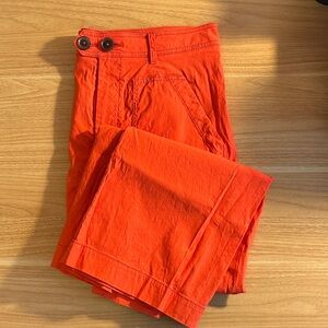 Maeve Women’s Orange Wide Leg Cropped Pants